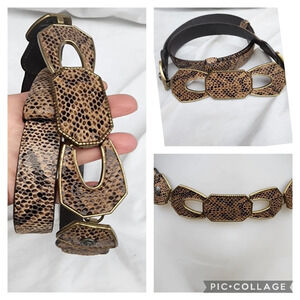 Chicos‎ Snakeskin Expandable Belt.L